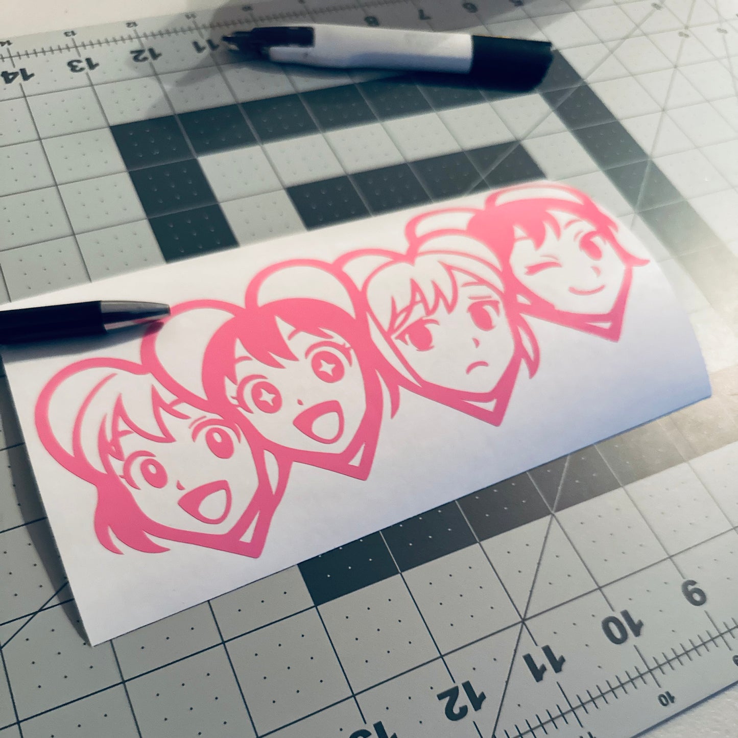 Kawaii Heartline – JDM Anime Hearts Vinyl Decal