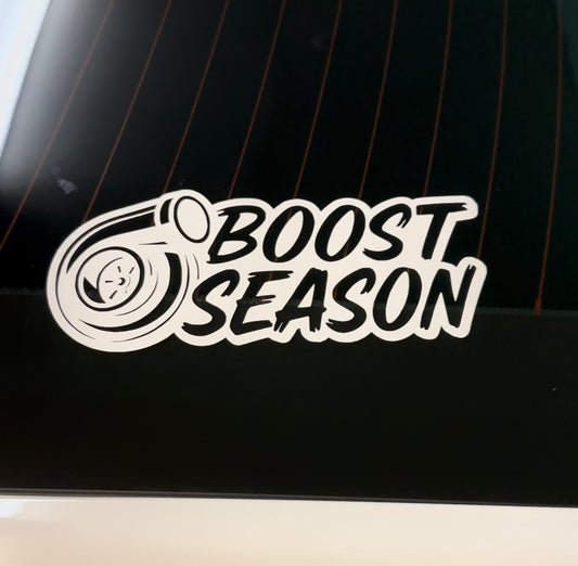 BOOST SEASON – Turbo Vinyl Decal (JDM / Car Enthusiast Sticker)
